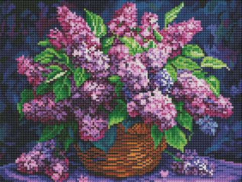 Haft diamentowy Bukiet bzu (DBS54201)