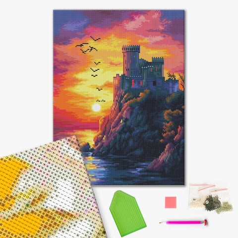 Haft diamentowy Zachód słońca (DBS54007)