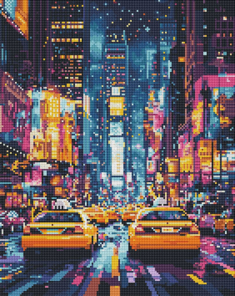 Haft diamentowy Taksówka nocą w Nowym Jorku (DBS54009)