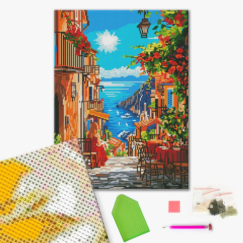 Haft diamentowy Romantyczna ulica (DBS54010)