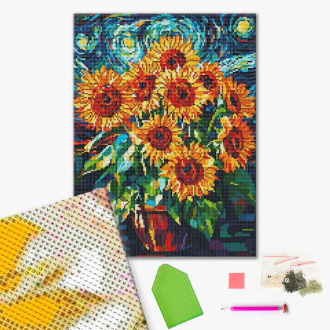 Haft diamentowy Słoneczniki (DBS54019)