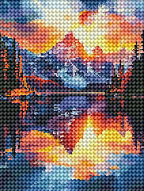 Haft diamentowy Krajobraz górski (DBS54205)