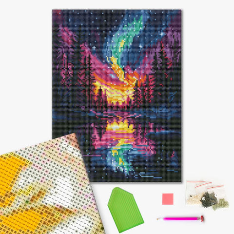 Haft diamentowy Zorza polarna (DBS54206)