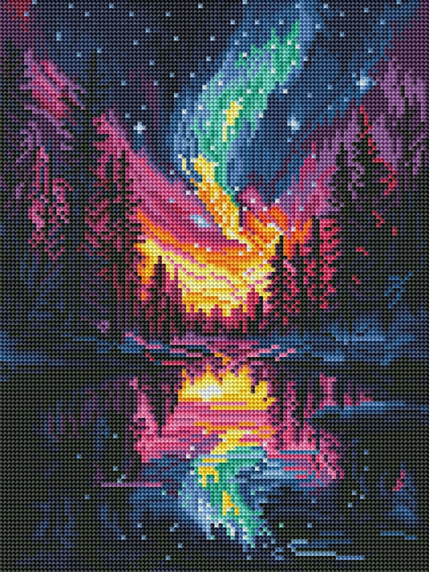 Haft diamentowy Zorza polarna (DBS54206)