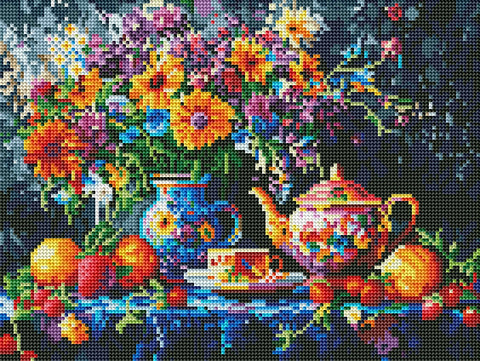 Haft diamentowy Martwa natura z herbatą (DBS54208)