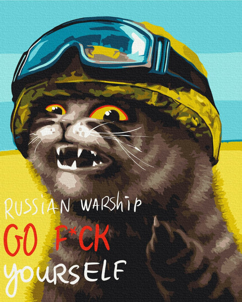 Premium malowanie po numerach Kot w kierunku statku ©Marianna Pashchuk (PBS53250)