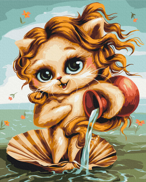 Premium malowanie po numerach Kot Wodnik © Marianna Paszczuk (PBS53912)