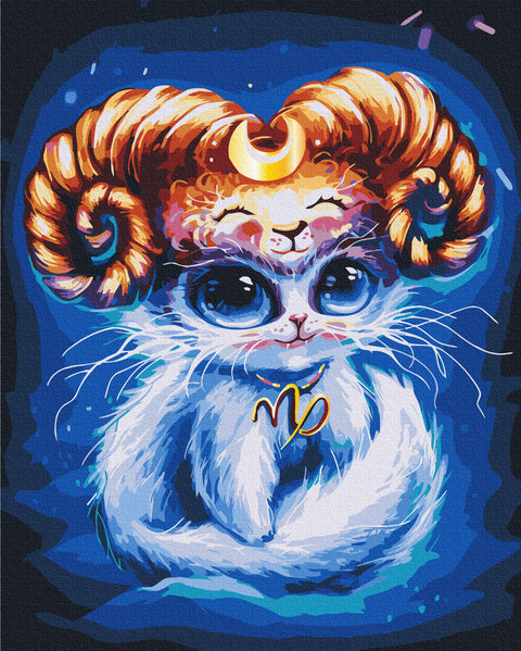 Premium malowanie po numerach Kot Koziorożec © Marianna Paszczuk (PBS53913)