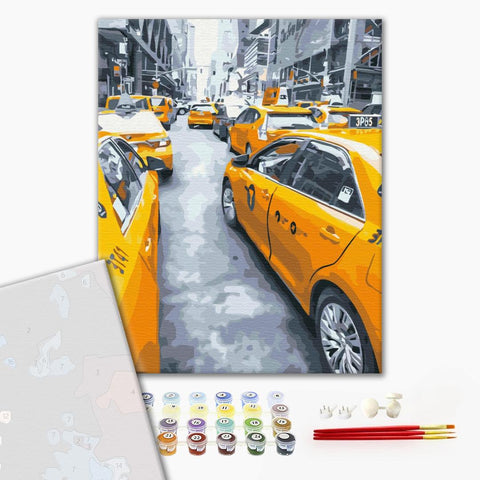 Premium malowanie po numerach Nowojorska taksówka (PBS25434)