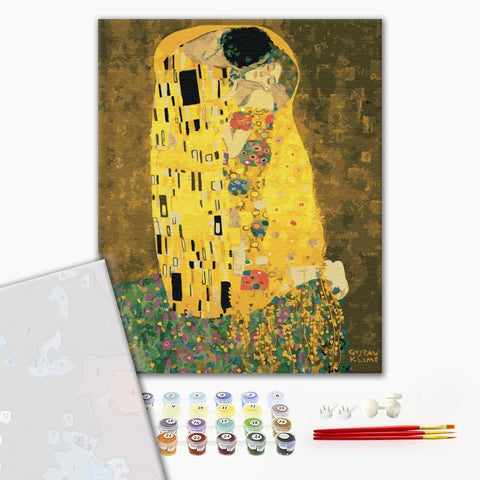 Premium malowanie po numerach „Pocałunek” Gustava Klimta (PBS21783)