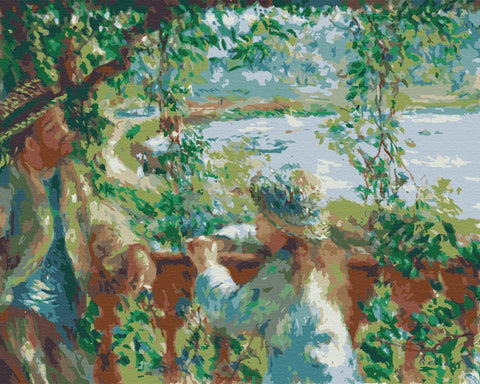 Premium malowanie po numerach Blisko jeziora. Pierre Auguste Renoir. (PBS51430)