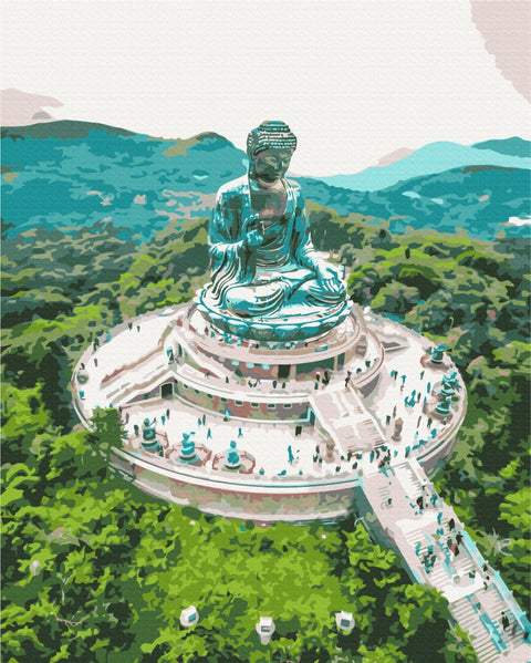 Premium malowanie po numerach Big Buddha Tian Tang (PBS52478)
