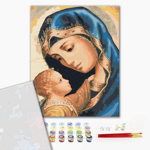 Premium malowanie po numerach Matka Boga (PBS25582)