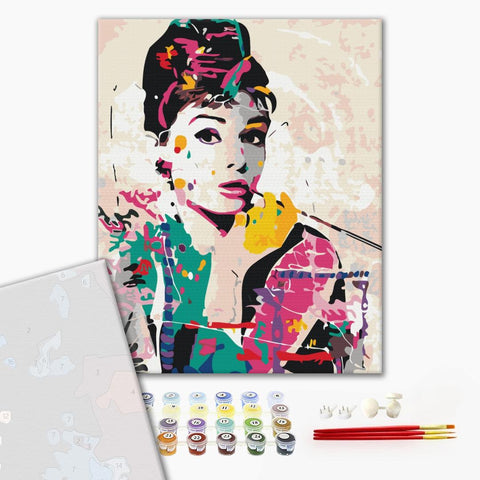 Premium malowanie po numerach Audrey Hepburn (PBS4598)