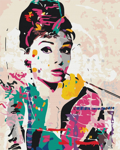 Premium malowanie po numerach Audrey Hepburn (PBS4598)
