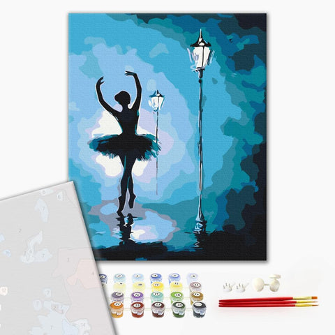 Premium malowanie po numerach Balerina w świetle lampionów (PBS25686)