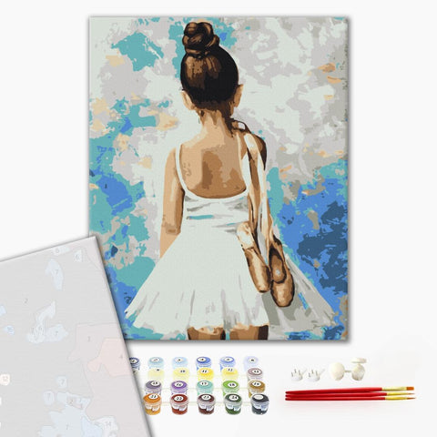 Premium malowanie po numerach Mademoiselle w butach pointe (PBS28358)