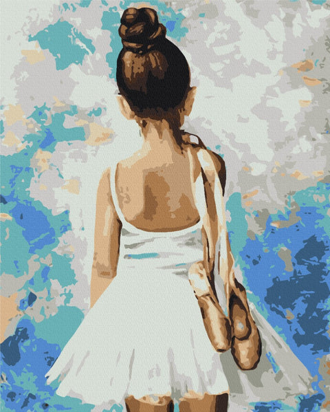 Premium malowanie po numerach Mademoiselle w butach pointe (PBS28358)