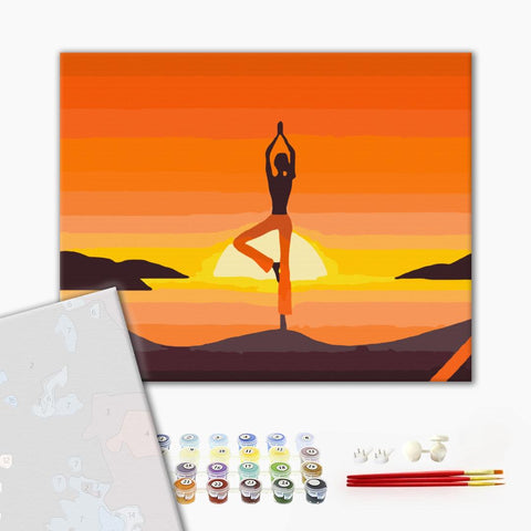 Premium malowanie po numerach Asana joga. (PBS34817)