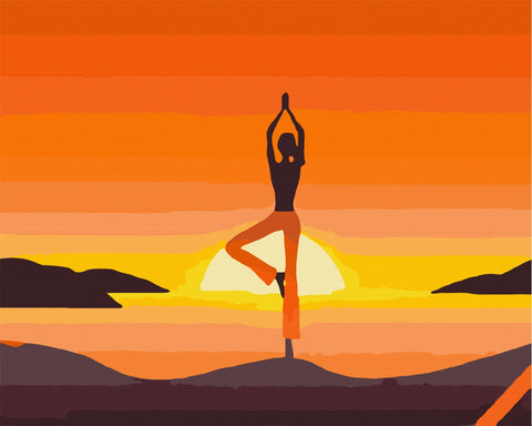 Premium malowanie po numerach Asana joga. (PBS34817)
