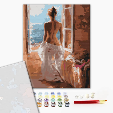 Premium malowanie po numerach Nagi poranek (PBS51380)