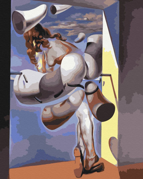 Premium malowanie po numerach SoComian samozadowolenie z niewinnej dziewicy. Salvador Dali (PBS52391)