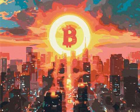 Premium malowanie po numerach Bitcoin City (PBS53981)