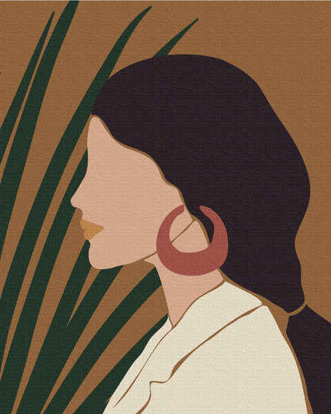 Premium malowanie po numerach Pastelowe tropiki: Tryptyk 1 (PBS51715)