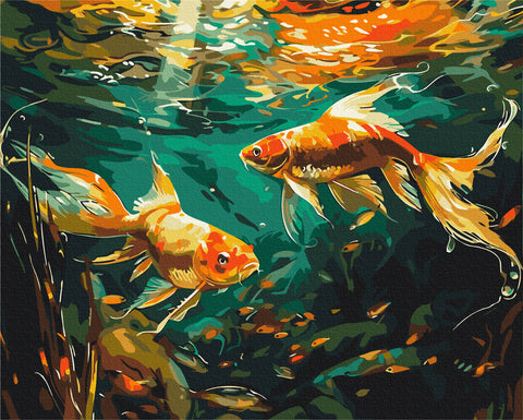 Premium malowanie po numerach Podwodny walc (PBS53967)