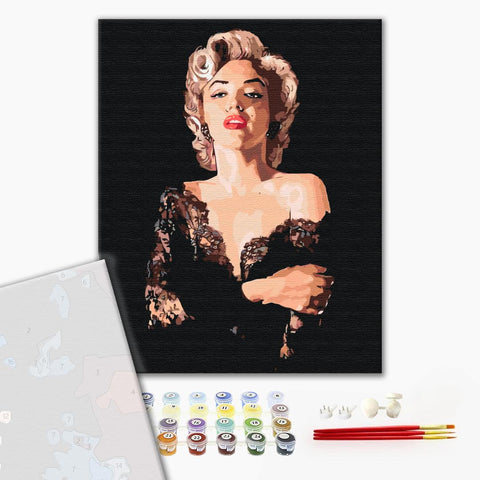Premium malowanie po numerach Wrażliwy Marilyn. (PBS51531)