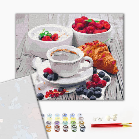 Premium malowanie po numerach Jagodne śniadanie (PBS51778)