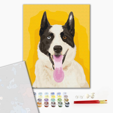 Premium malowanie po numerach Jasny pies (PBS51800)