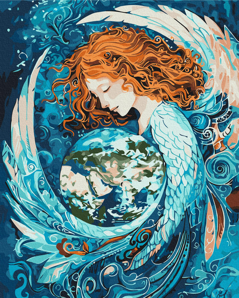 Premium malowanie po numerach Uścisk Wszechświata (PBS54018)