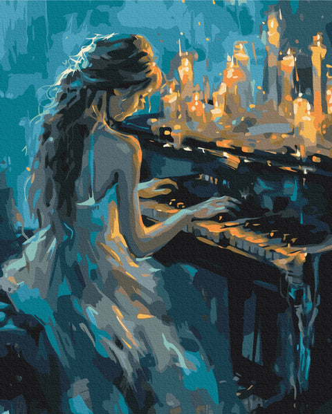 Premium malowanie po numerach Pianista (PBS54069)