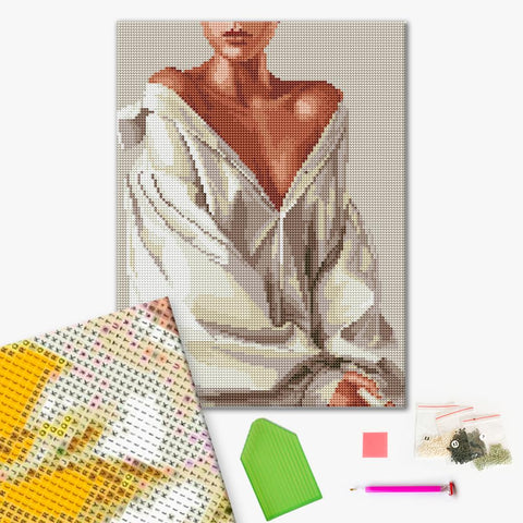 Haft diamentowy Corgi w kosmosie (DRBS53680)