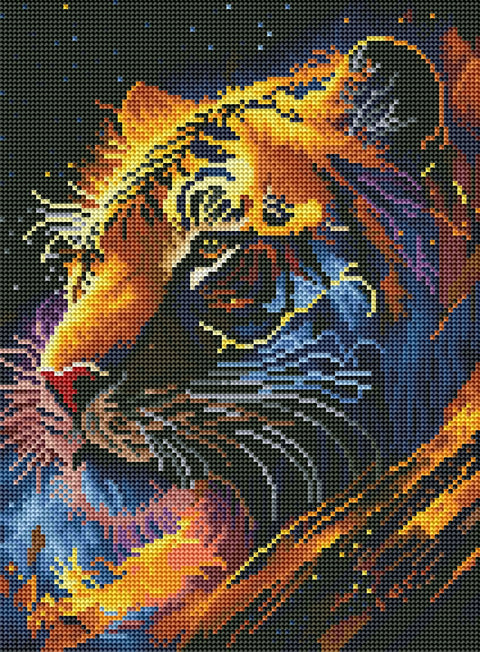 Haft diamentowy Corgi w kosmosie (DRBS53691)