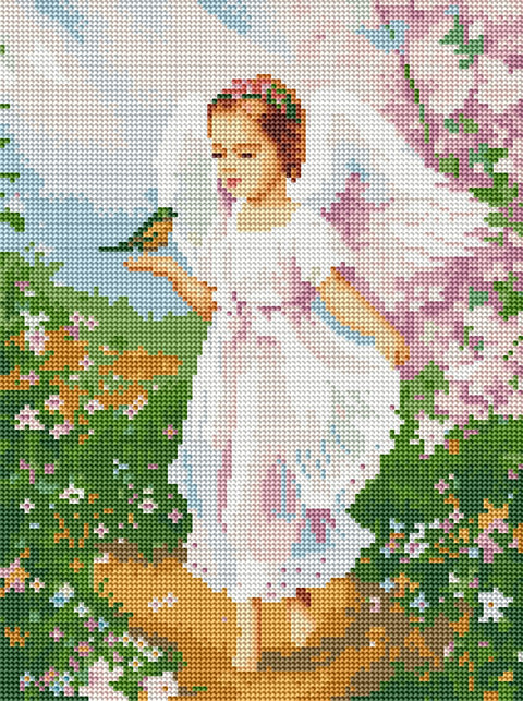 Haft diamentowy Corgi w kosmosie (DRBS53707)