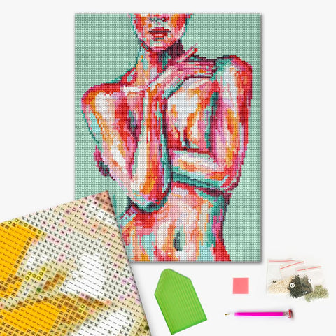 Haft diamentowy Corgi w kosmosie (DRBS53921)