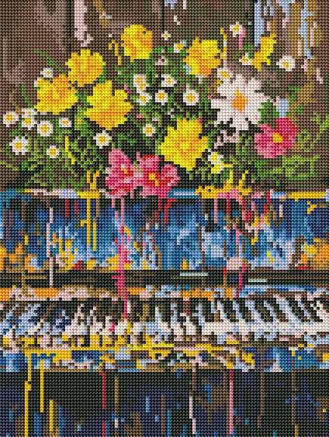 Haft diamentowy Corgi w kosmosie (RDBS7003)