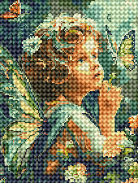 Haft diamentowy Corgi w kosmosie (RDBS7004)