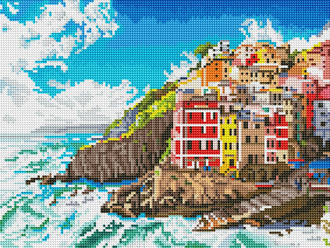 Haft diamentowy Miasteczko na skałach (RDBS7002)