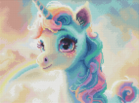 Haft diamentowy Kolorowy jednorożec (RDBS7008)