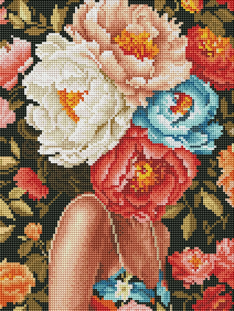 Haft diamentowy Tajemnica piwonii (RDBS7029)