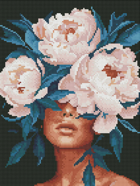 Haft diamentowy Kruchość piwonii (RDBS7033)