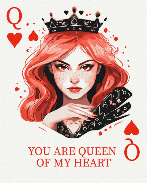 Premium malowanie po numerach Królowa serc (PBS54221)