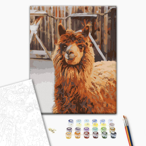 Malowanie po numerach Lama na farmie (RBS52266)