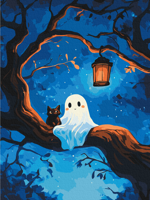 Malowanie po numerach Przyjaciele na Halloween (RBS54403)