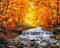 Malowanie po numerach Wodospad w jesiennych złoceniach (BS34060)