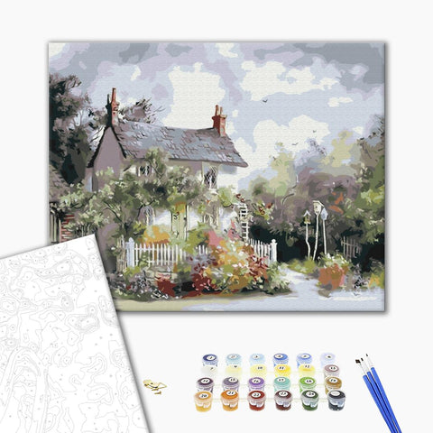 Malowanie po numerach Przytulne przedmieście (BS52417)