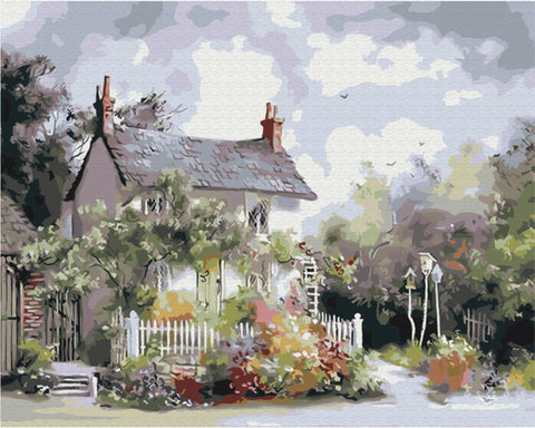 Malowanie po numerach Przytulne przedmieście (BS52417)